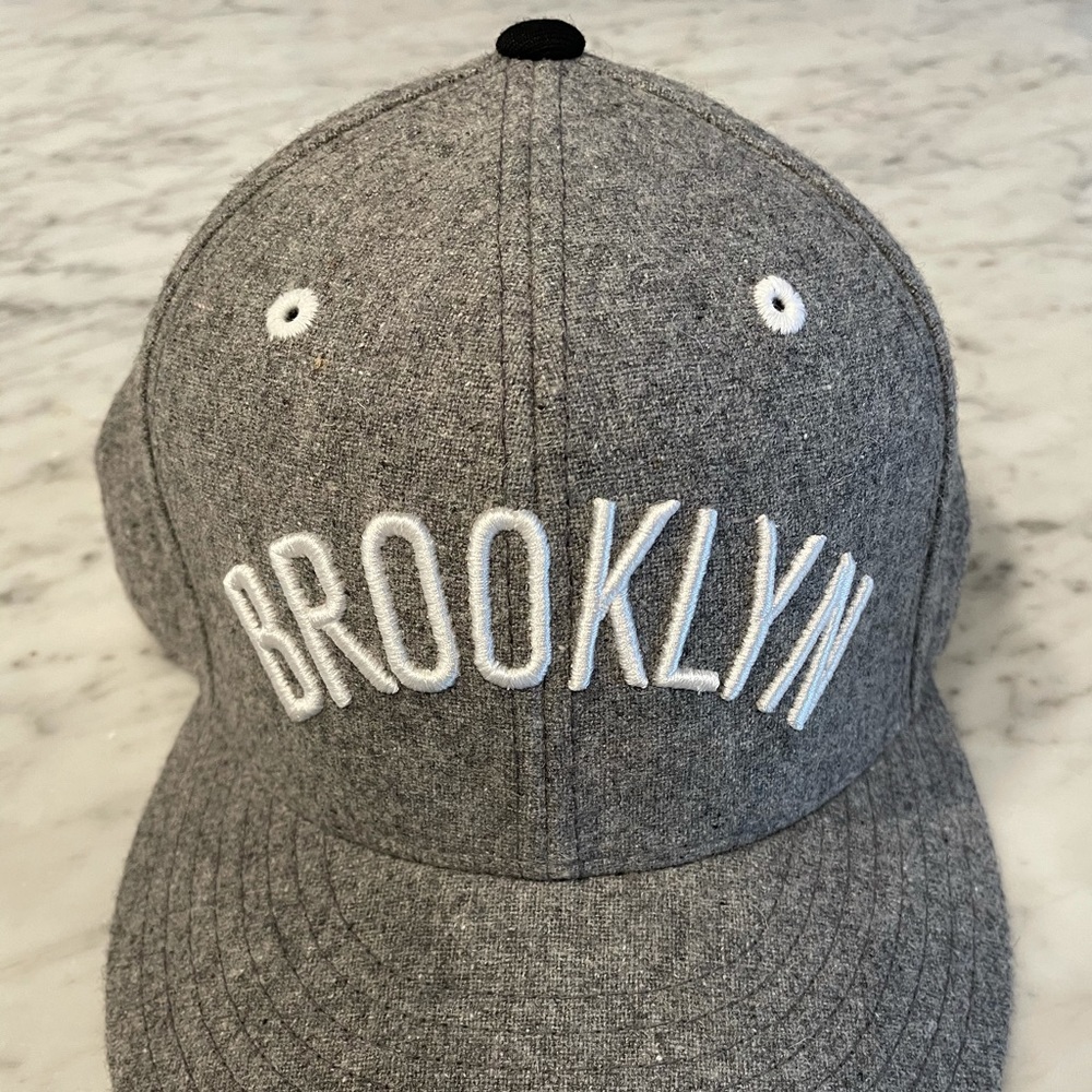 Mitchell & Ness Brooklyn Nets Fitted Wool Cap Sz 7